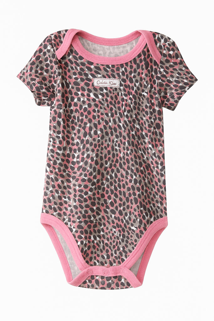 Pink Leopard Calvin Klein onesie 0-3 m