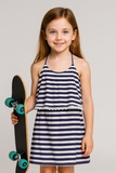 O'Neill Stripe Navy and White Dress size 8