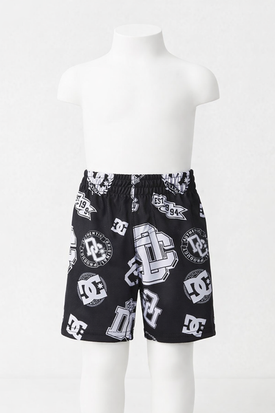 DC Shoe Co black and white logo boardshort