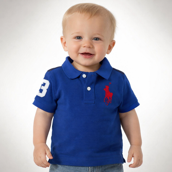 Ralph Lauren Freshwater Blue Color Block Polo Shirt