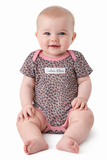 Pink Leopard Calvin Klein onesie 0-3 m