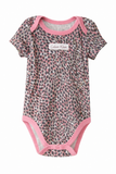 Pink Leopard Calvin Klein onesie 0-3 m