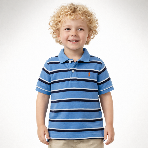 Ralph Lauren Blue Stripe Polo Shirt