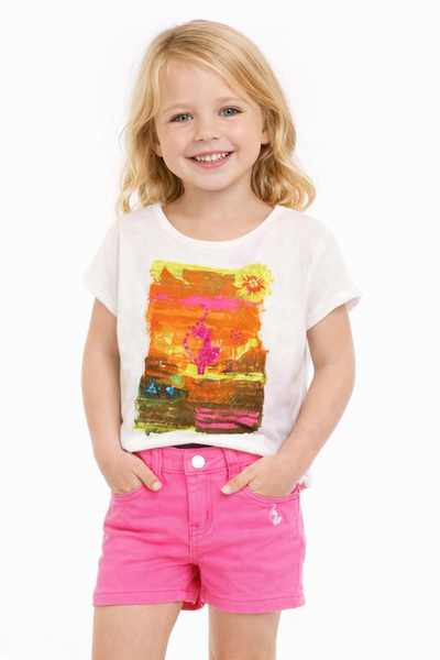 Baby Phat Sequin Cat and Sunset Tee