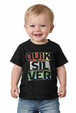 Quiksilver black multi colour logo tee