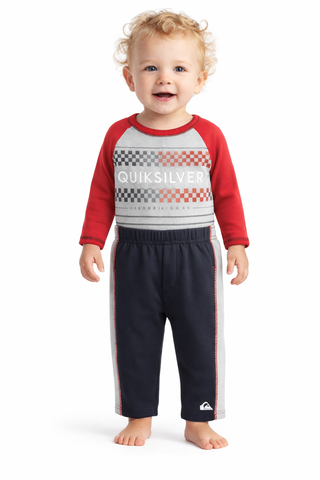 Quiksilver baby boys pant and onesie set