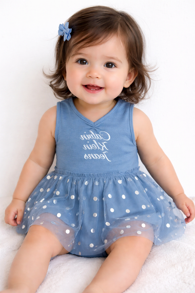 Calvin Klein bling dress in denim blue