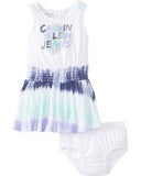 Calvin Klein shimmer pastel logo dress with bloomers size 1