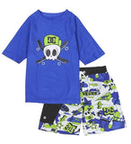 DC Shoes Co Skull Rashie and Boardshort Set size 5