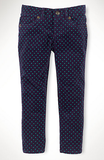 Ralph Lauren Polka Dot Velvet Look Jeans size 5
