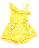 Beverly Hills Polo Club Yello Polka Dot Jumpsuit size 8